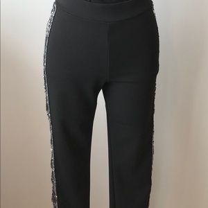 Black Stretch LEGGINS w/ SEQUIN Detail